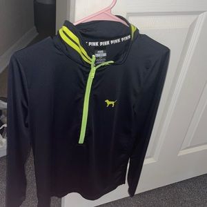 PINK long sleeve zip up shirt